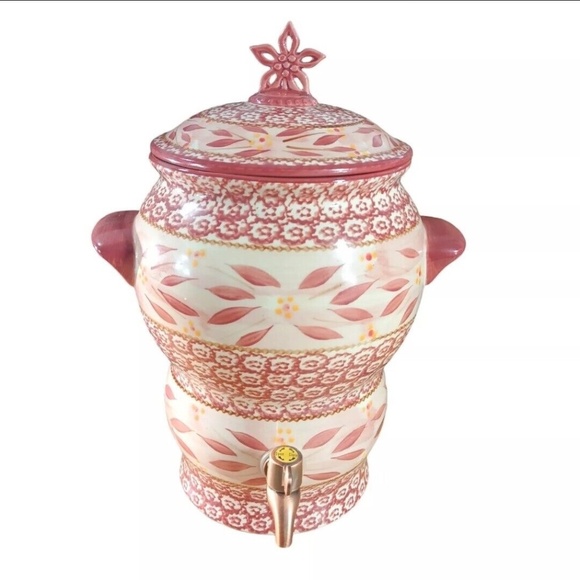 Temptations Tara Old World Red 1.5 Gallon Beverage Drink Dispenser Samovar HTF - Picture 1 of 5